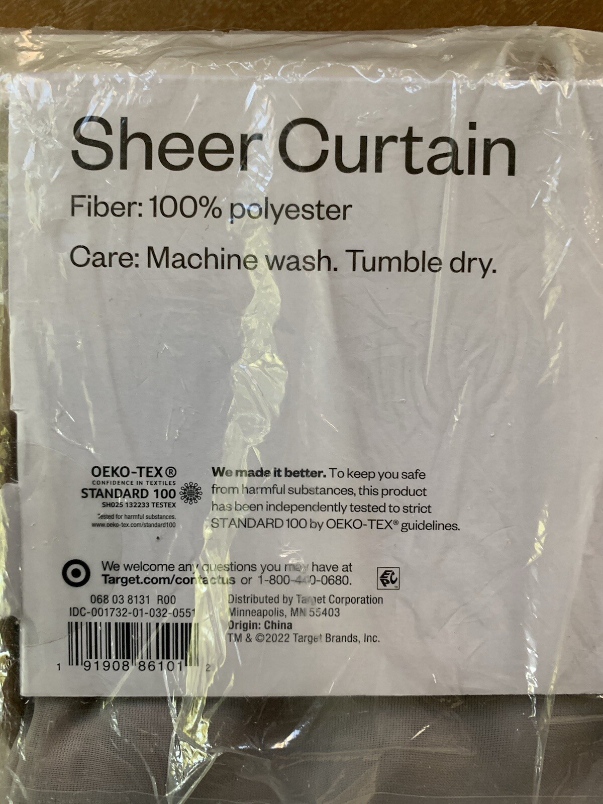 Room Essentials Sheer Voile Window Curtain Panels Gray 60"W x 84"L **2 Pack** gallery