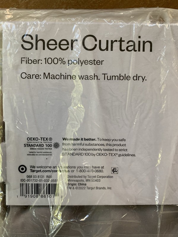 Room Essentials Sheer Voile Window Curtain Panels Gray 60"W x 84"L **2 Pack** gallery