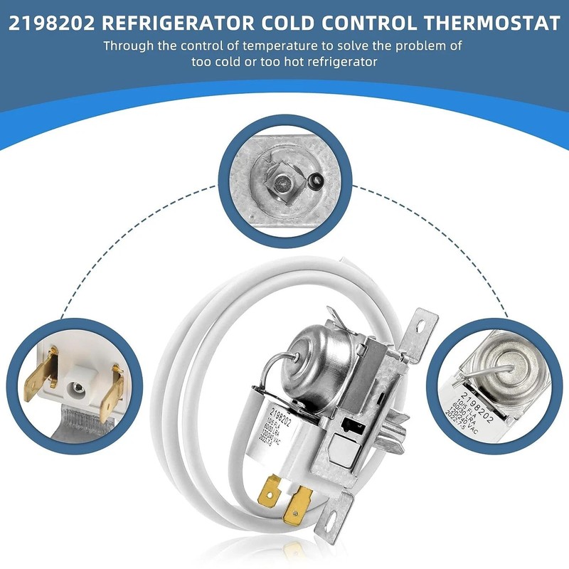 2198202 Refrigerator Cold Control Thermostat Replacement for Whirlpool & Kenmore gallery