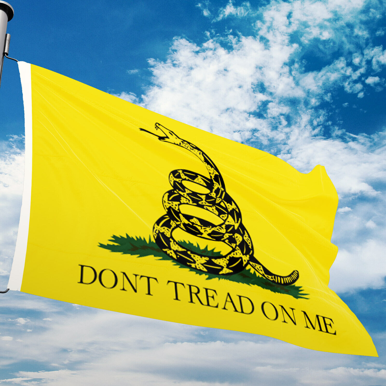 Eexpress FlyFast 3x5 foot Don't Tread On Me Flag Gadsden Flag - Tea Party Banner gallery
