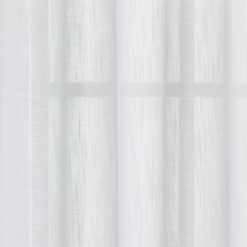 54"x84" Sheer Contrast Edge Window Curtain Panel White/Light Brown gallery