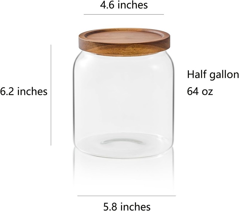 Glass Jars for Laundry Room Organization, Half-Gallon Laundry Pods Container,... gallery