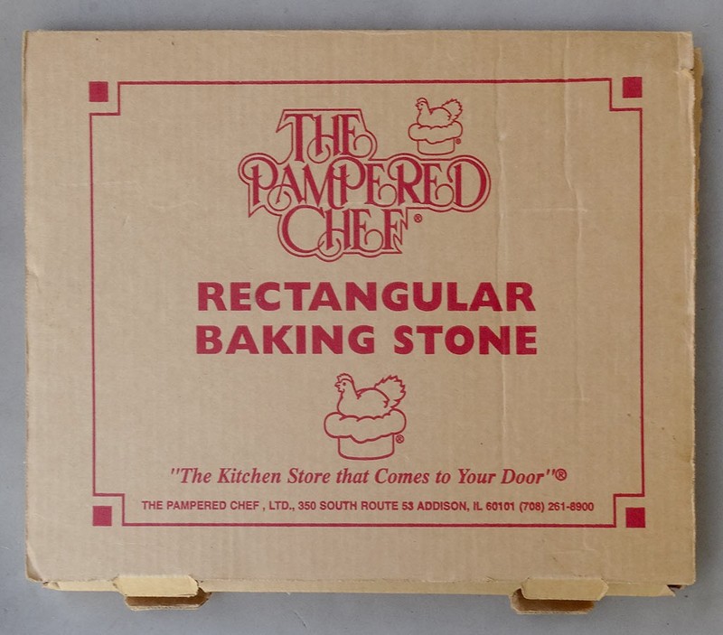 The Pampered Chef Rectangular Baking Stone Pizza 12 X 15 In Box Hardly Used gallery