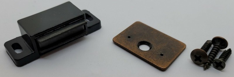 Brown & Black Plastic Magnetic Catch with Fixed Strike Plate lock mailbox cabine gallery