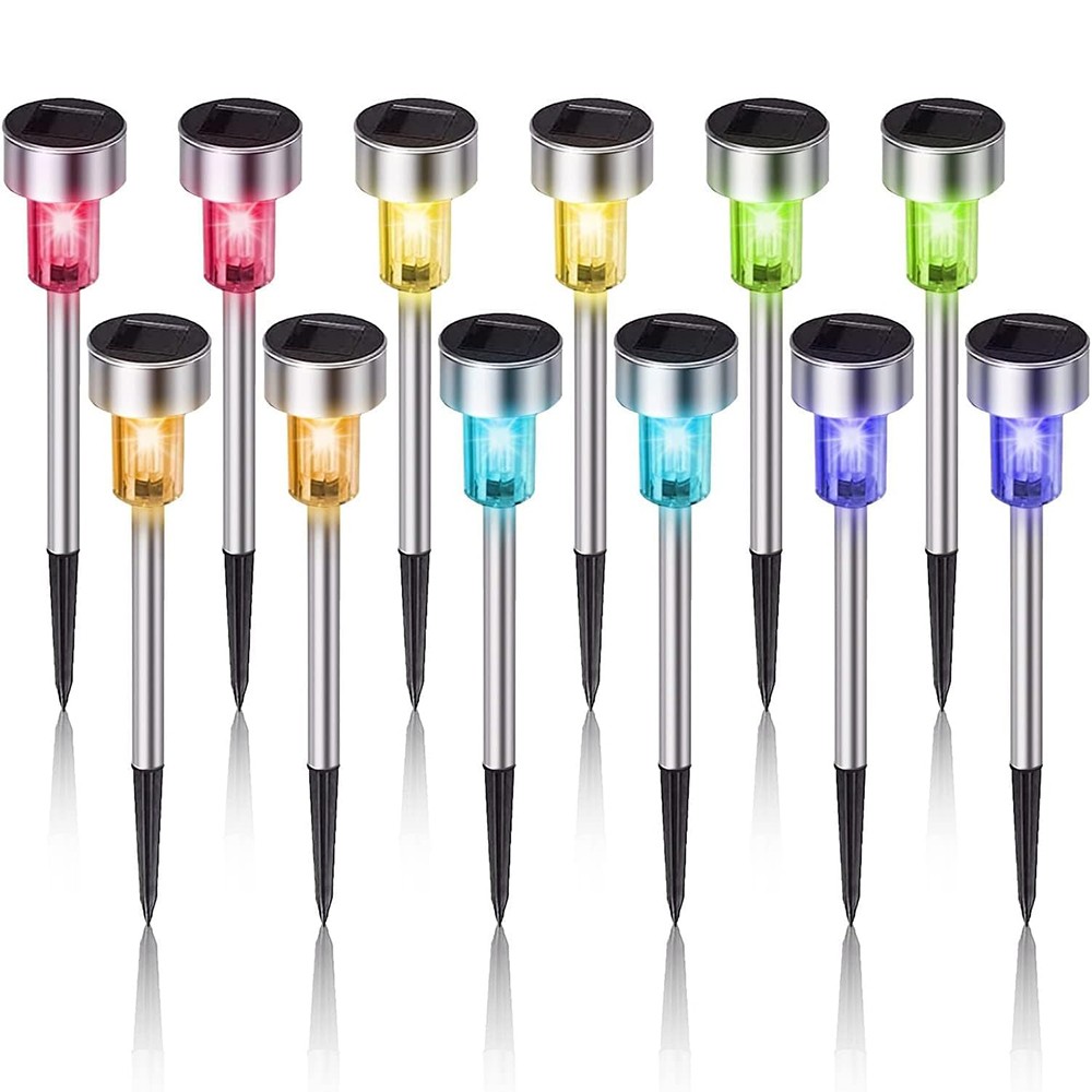 12/24PCS Solar LED Stake Lights Outdoor Garden Patio Lawn Path Lamp Walkway Lamp gallery