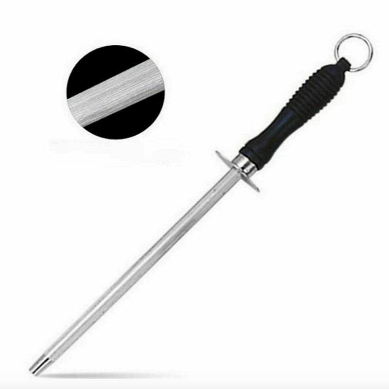 2 Pcs 11" Stainless Steel Knife Sharpener, Honing Rod, Kitchen Knife Sharpener gallery