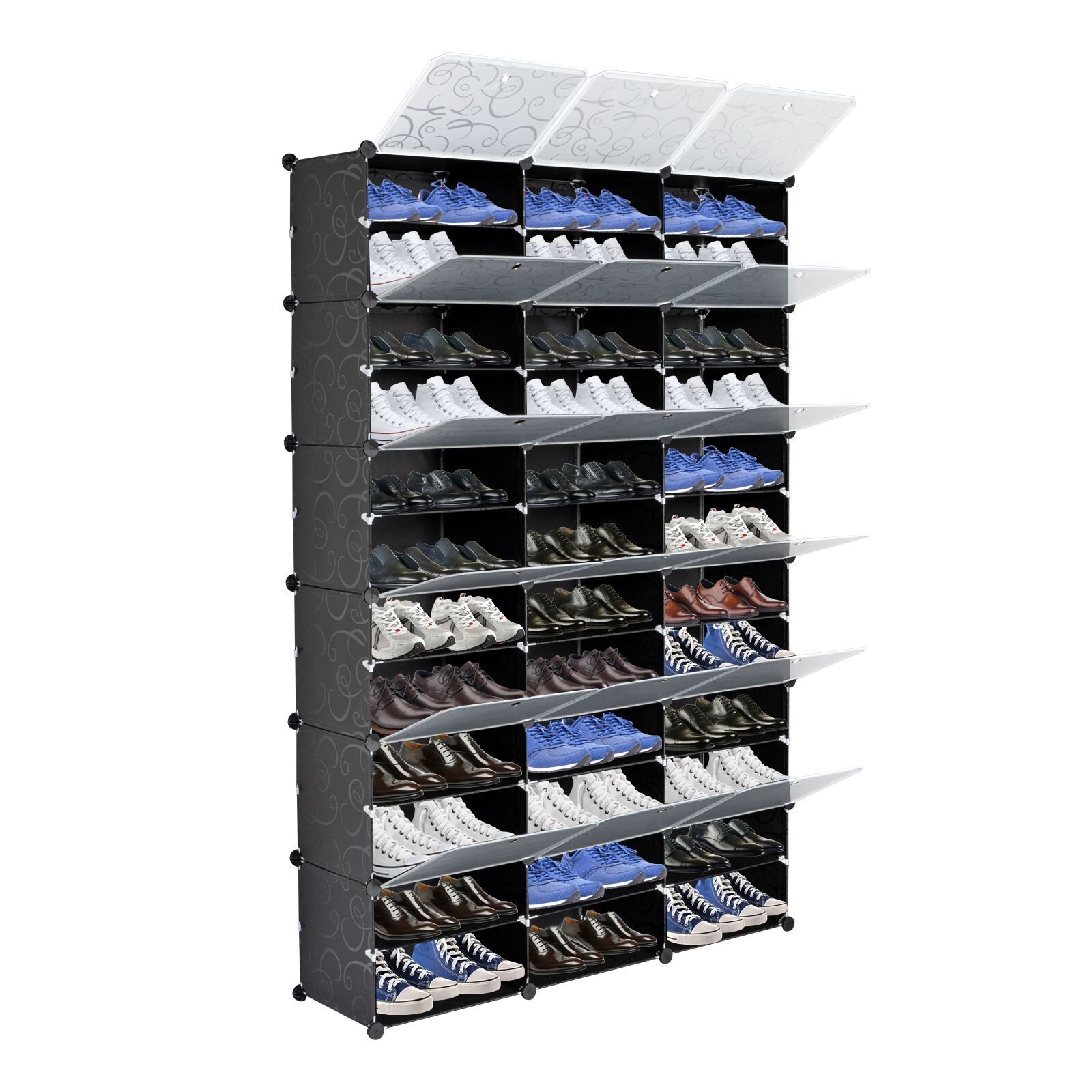 12 Tier Shoe Rack Organizer Tower Rack Locker Stand 36 Compartments 72 Shoes gallery