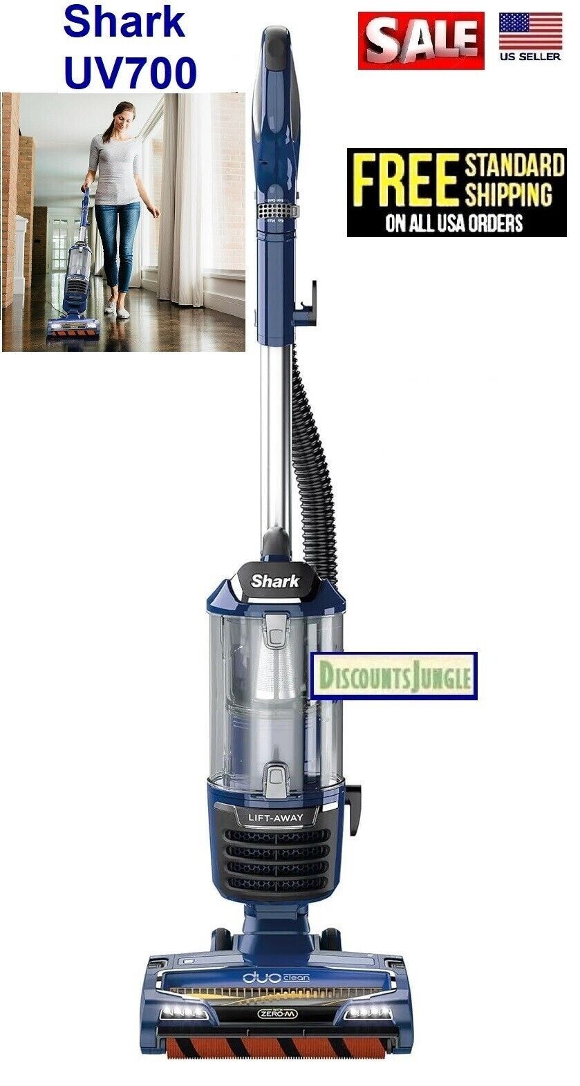 Shark UV700 DuoClean Vacuum Cleaner with Self-Cleaning Brushroll and HEPA Filter gallery