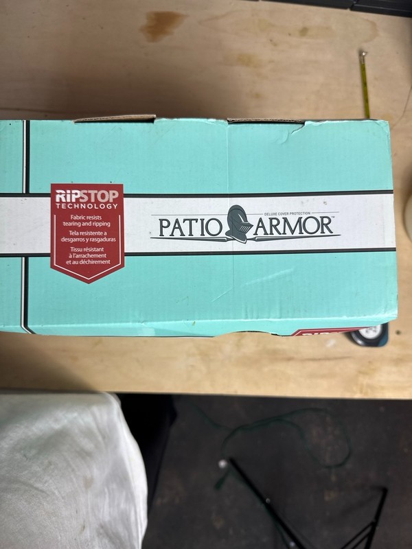 Patio Armor Deluxe Rectangular Patio Table Chair Set Cover 117x76x27 Ripstop SF4 gallery