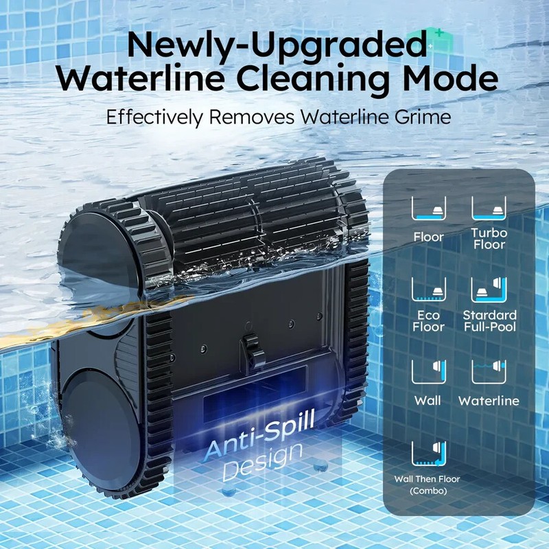 WYBOT C2 Robotic Pool Cleaner, Cordless Pool Vacuum for Inground Pools gallery