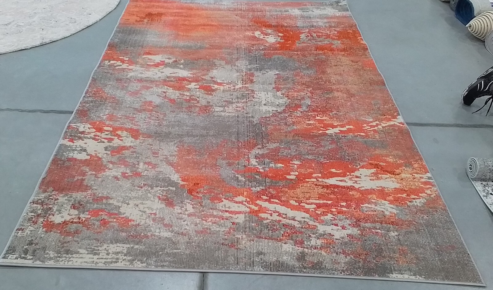 GREY / ORANGE 6'-0" x 9'-0" Back Stain Rug, Reduced Price 1172763647 MAD440G-6 gallery