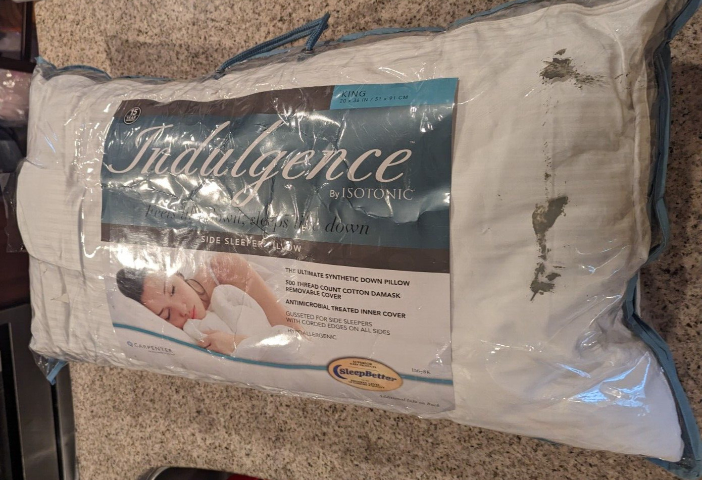 Indulgence Side Sleeper Pillow by Isotonic 36"x20" King gallery