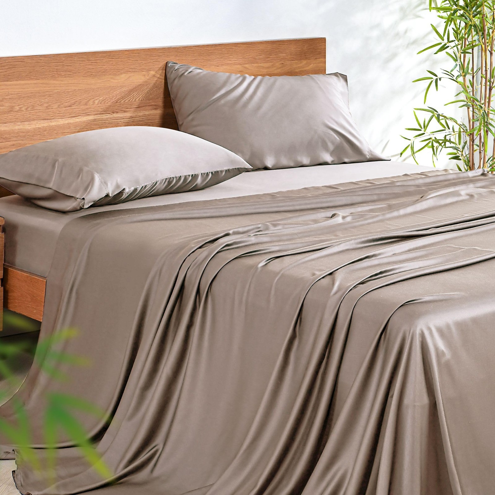 Full Size Bamboo Sheets 4 Piece Sheet Set - 100% Rayon from Bamboo, Cooling &... gallery