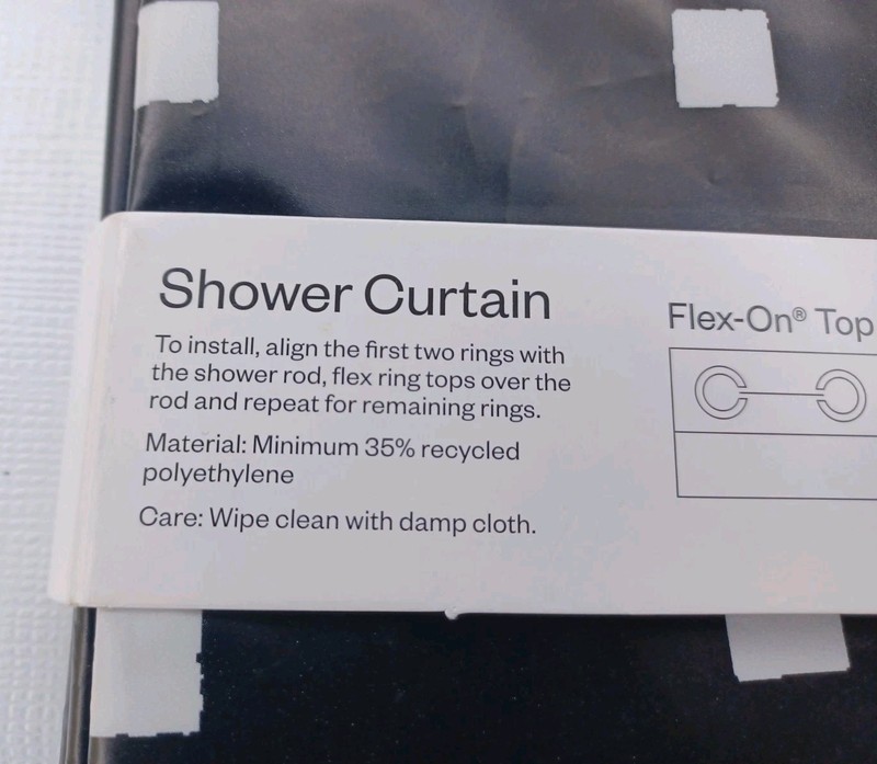 Room Essentials Hookless Vinyl Shower Curtain 71" X 74" New gallery