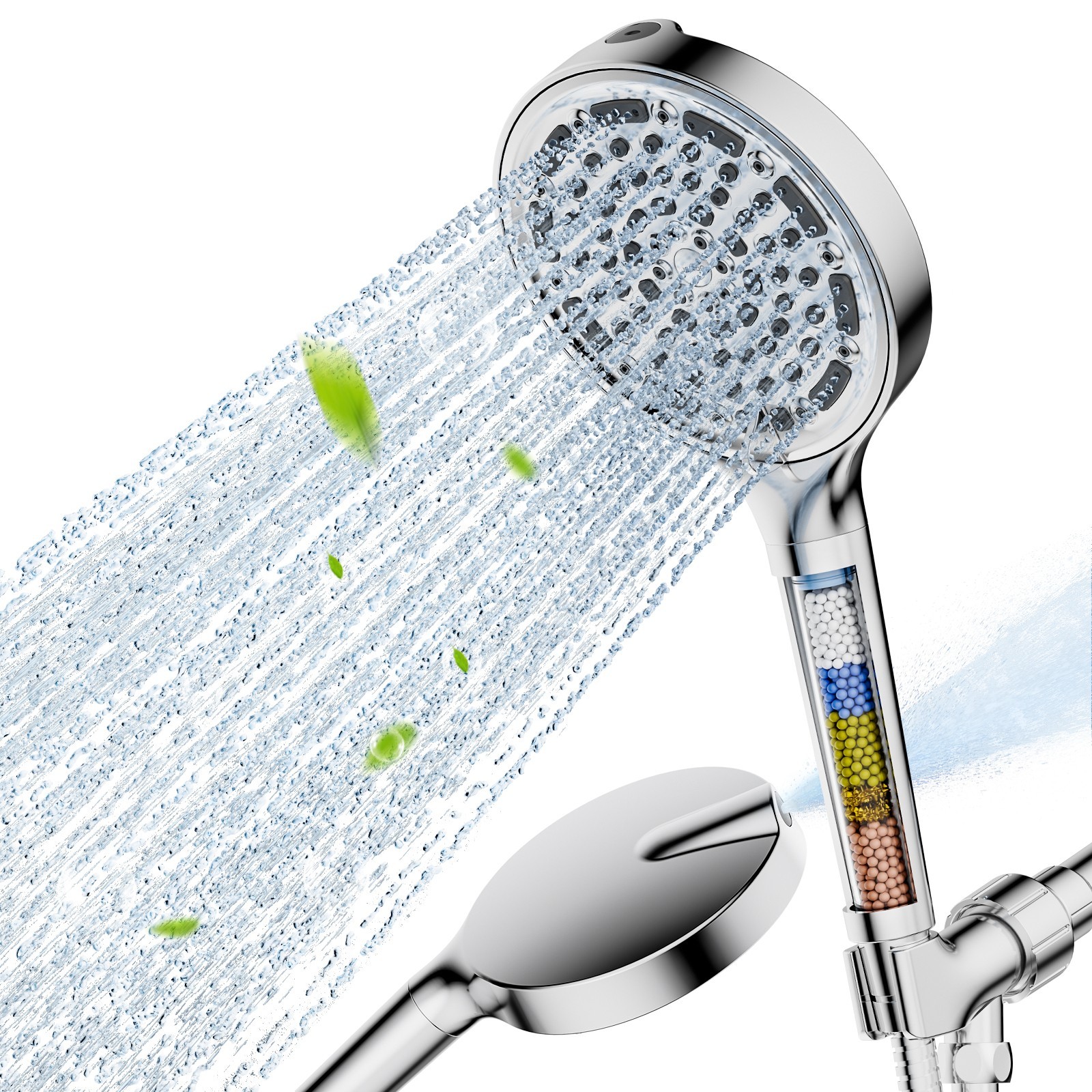 6 Spray Settings High Pressure shower Head with Filter, Handheld Rainfall Combo gallery