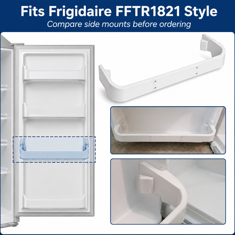 Frigidaire FFTR1821 Door Shelf Bar Replacement Refrigerator Retainer Rail, White gallery