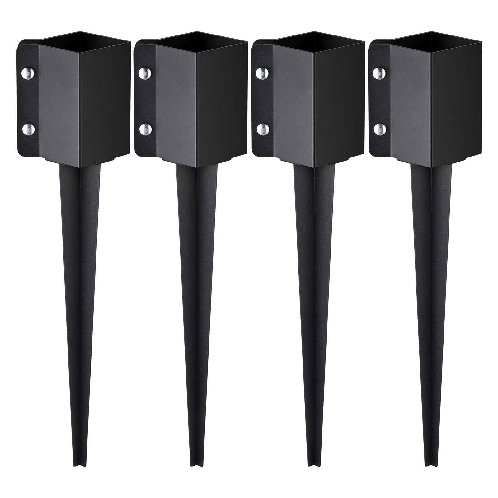VEVOR Fence Post Anchor Ground Spike 4 Pack 24 x 4 x 4 In Metal Fence Stakes gallery