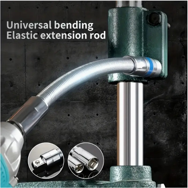 Bendable Impact Socket Extension, 1/4, 3/8, 1/2, for Home or Auto Repair gallery