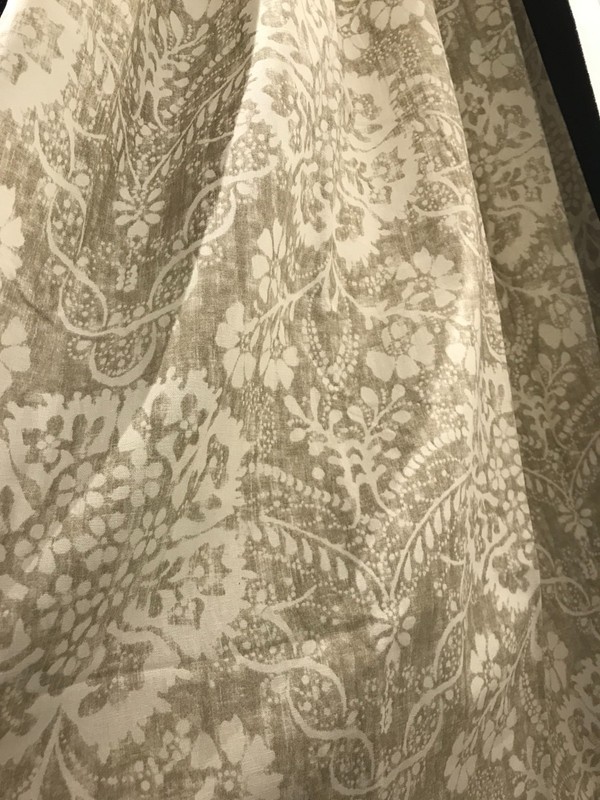 Pottery Barn Bernyce Damask Drapes Set 2 Flax 50x 96 Pair Rare More+🦩 gallery