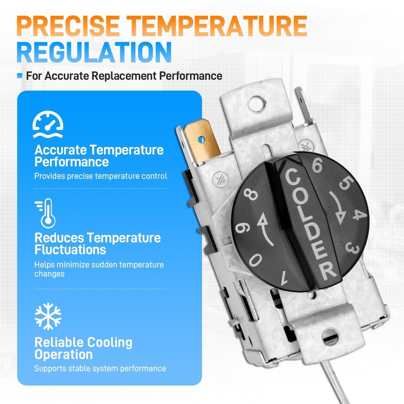 800366 Refrigerator Thermostat Control Kit For True Refrigeration Freezer 988282 gallery
