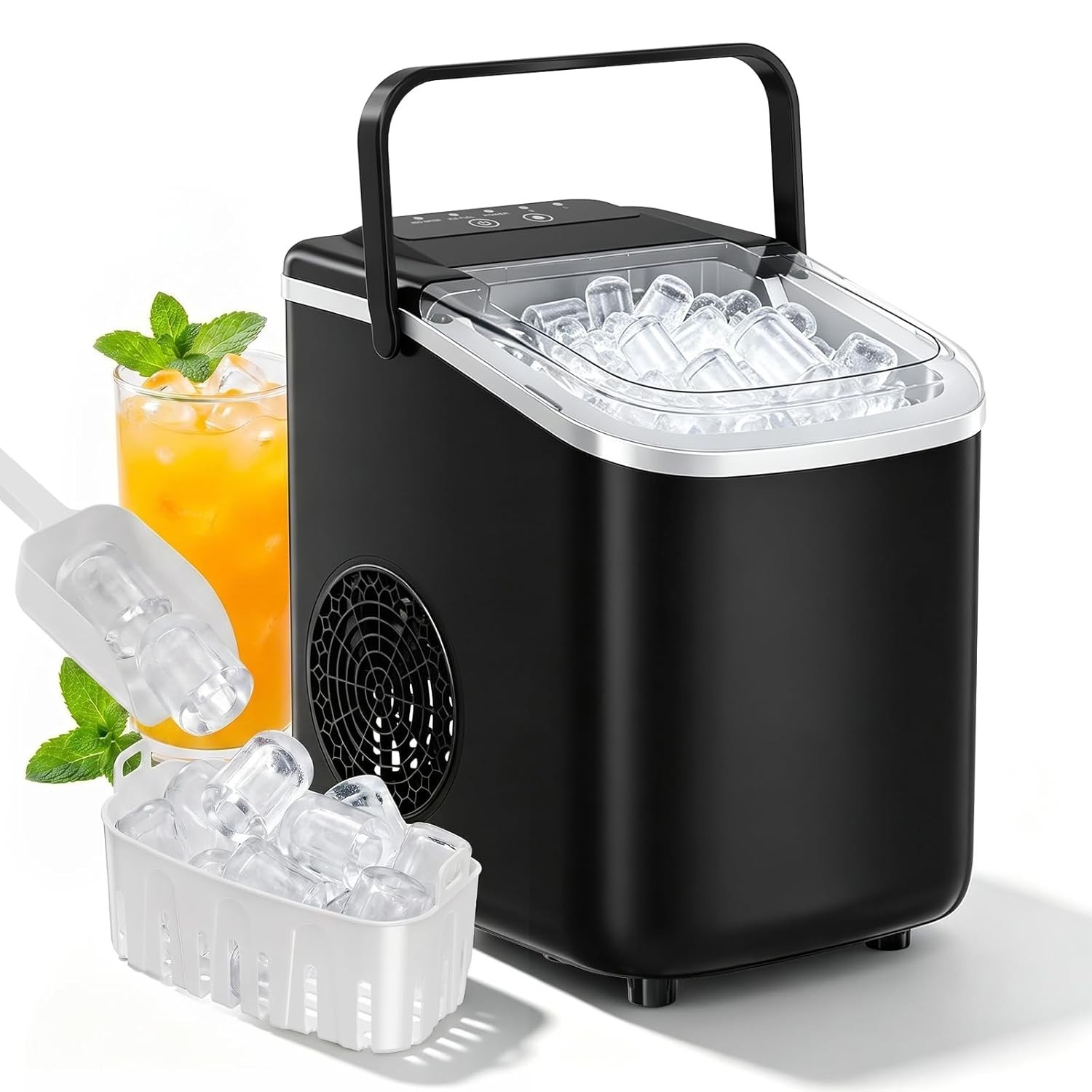 Countertop Ice Maker 26lb/24h Portable Machine 9 Cubes 6 Min Self Cleaning gallery
