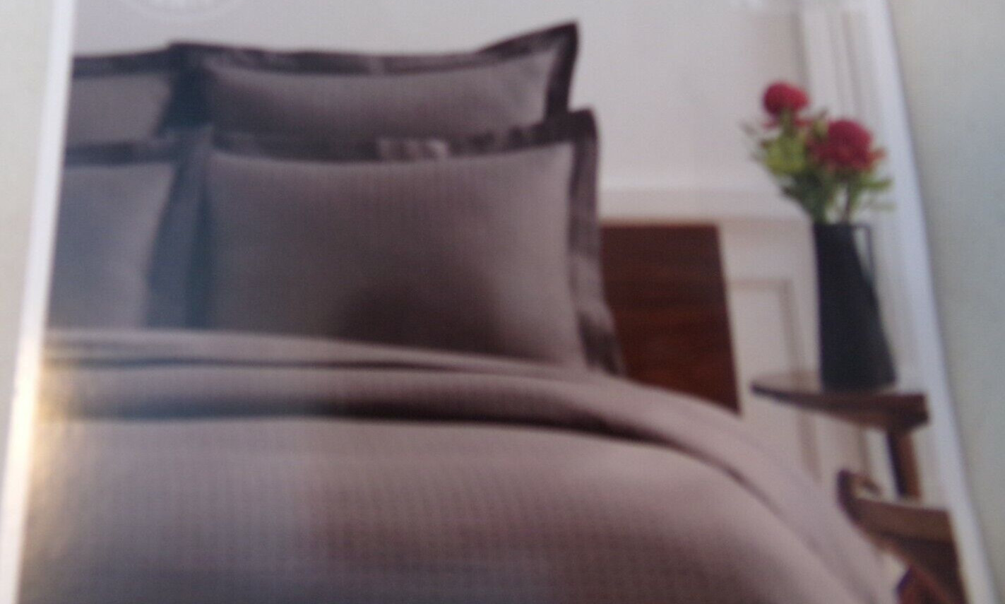 NIP REAL SIMPLE Sham Euro Reversible Charcoal Gray 100% Cotton One Pillow gallery