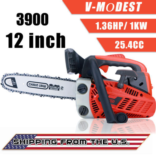 25.4CC 12" Gasoline Chainsaw Powered Wood Cutting Engine Gas 2-Cycle Chain Saw gallery