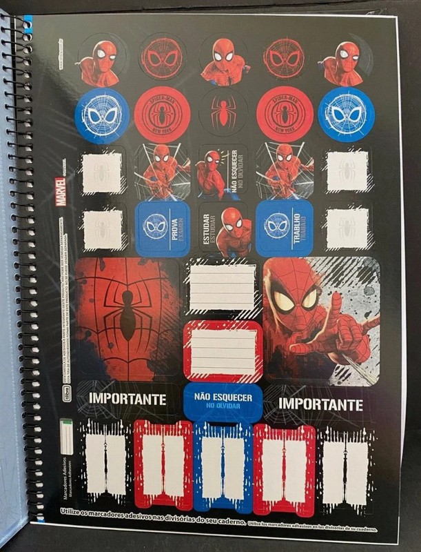 Marvel SpiderMan Spiral Bound Notebook Agenda 8"x11" 80 Sheets w/Stickers gallery