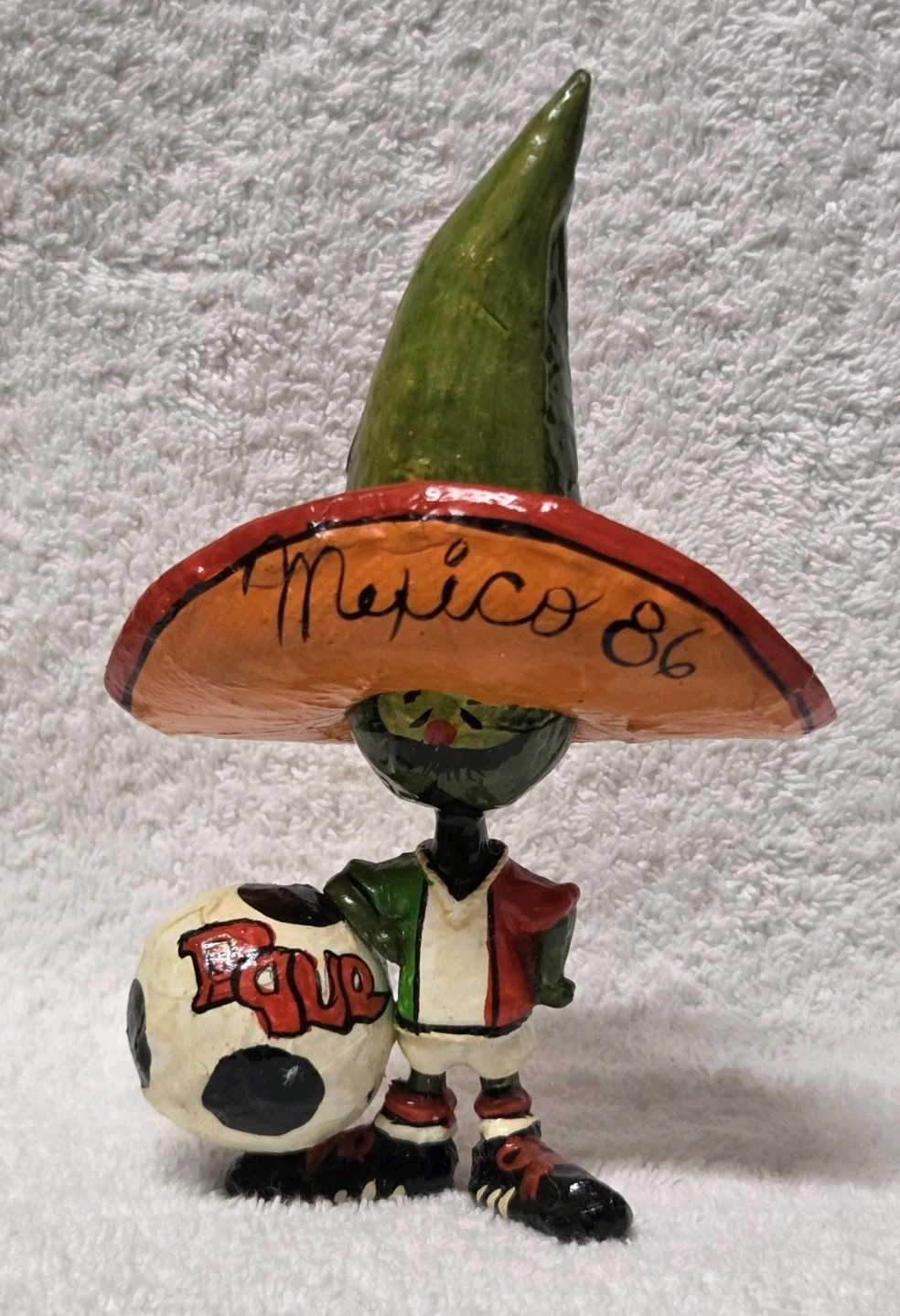 🔶️1986 MEXICO FIFA WORLD CUP MASCOT PIQUE ANTHROPOMORPHIC JALAPENO PEPPER gallery
