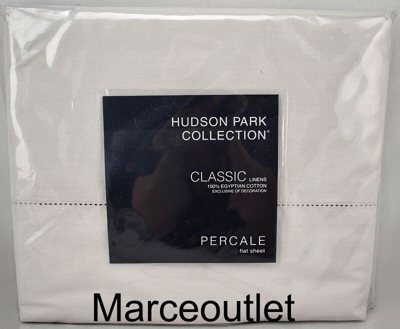 Hudson Park Classic Linens Egyptian Cotton Percale TWIN Flat Sheet Silver gallery