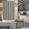 Waterproof Fabric Shower Curtain Liner 72x72 Gray Cloth Magnets Washable gallery