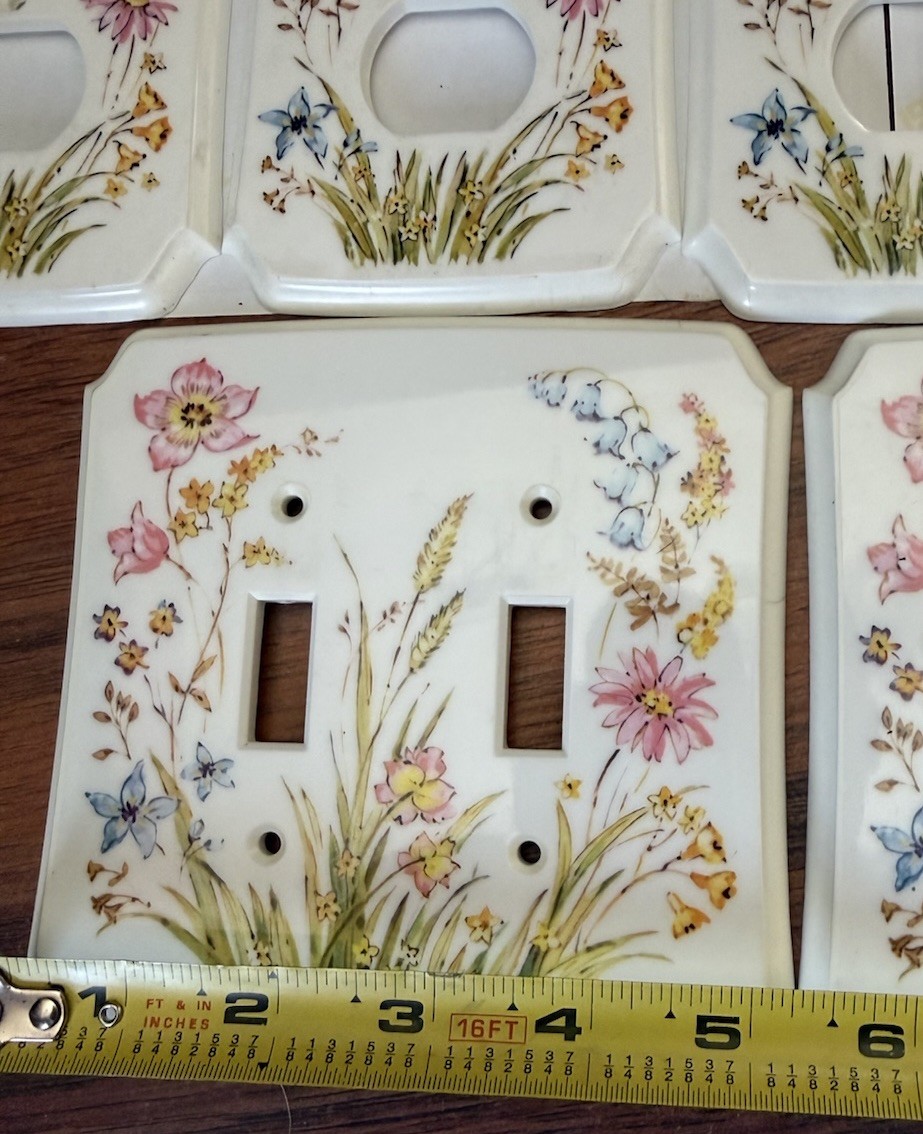 12 Floral Flower Outlet Switch & Double Gang light Wall Switch Plate Covers New gallery