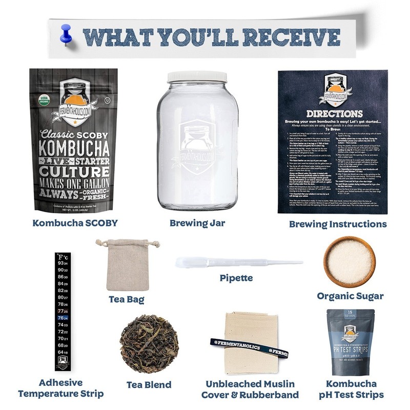 Fermentaholics Complete Kombucha Brewing Starter Kit gallery