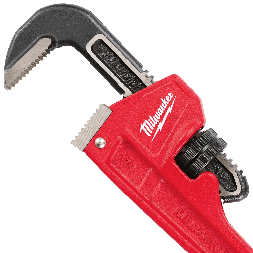 Milwaukee 48-22-7114 14-Inch Durable Steel Ergonomic Overbite Pipe Wrench gallery