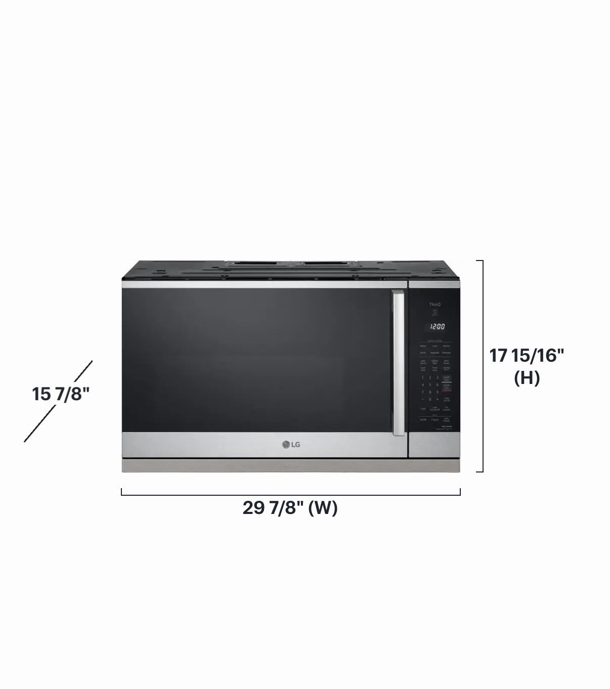 ⚡️LG 2.1-cu ft Sensor Cooking Over-the-Range Microwave Stainless Steel-MVEL2125X gallery