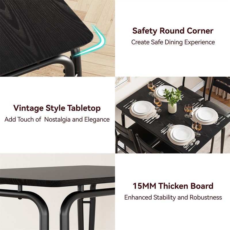✔️Dining Table 5 Piece Kitchen & Dining Room Sets for Small Space Table and Cha gallery