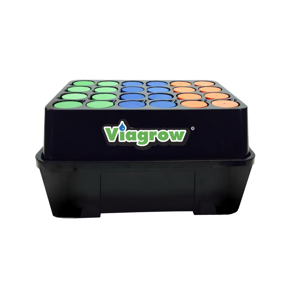 24 site aeroponic clone machine | viagrow 602573081938 hydroponic system single gallery