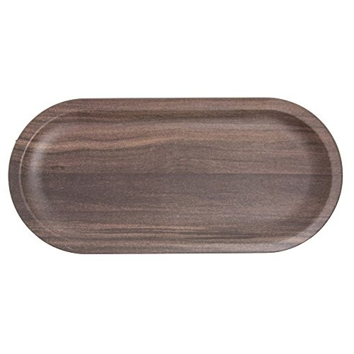 HUBERT® Oval Platter with Acacia Finish - 12 1/2" L x 5 7/8" W gallery