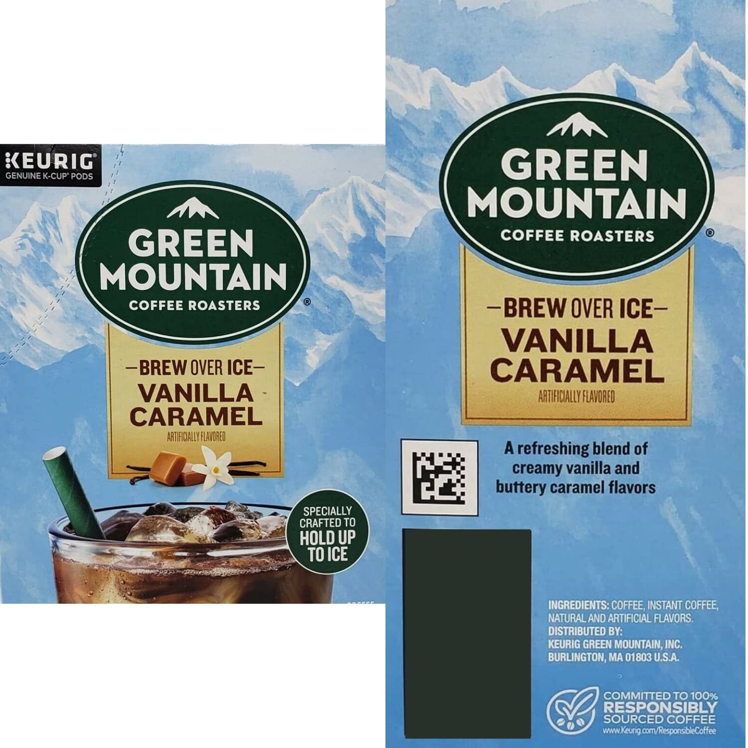 Green Mountain Brew Over Ice Iced Coffee KCup Black Hazelnut Vanilla Caramel 3pk gallery