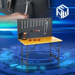 330lbs. 46” Work Table w/Pegboard Pegboard Wood Tool Bench Heavy Duty Workbench