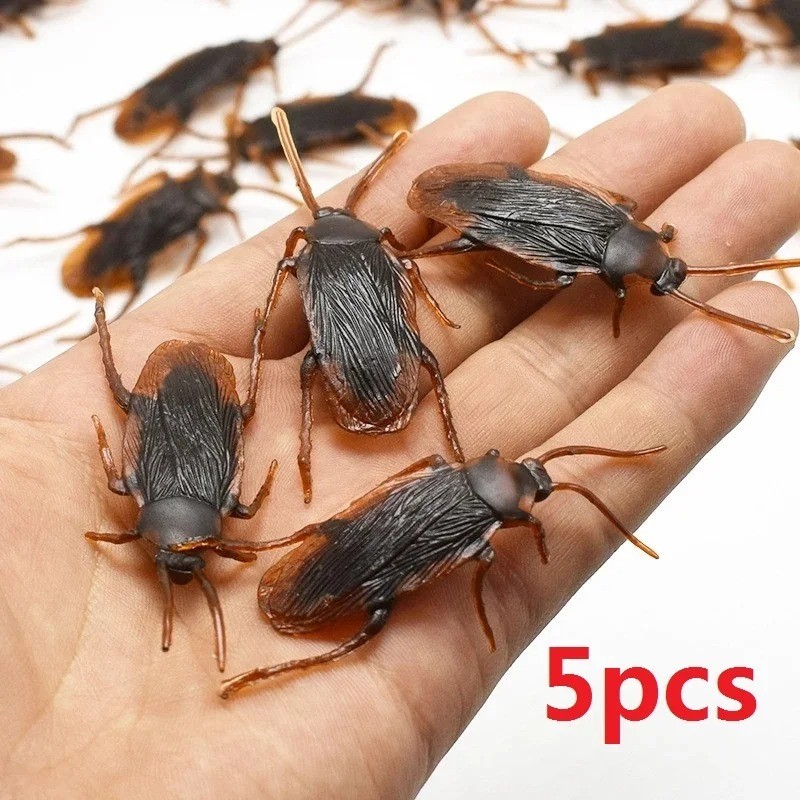 Prank Cockroaches Realistic Cock Roach Rubber Fake Creepy Bugs Gag Toy Joke gallery