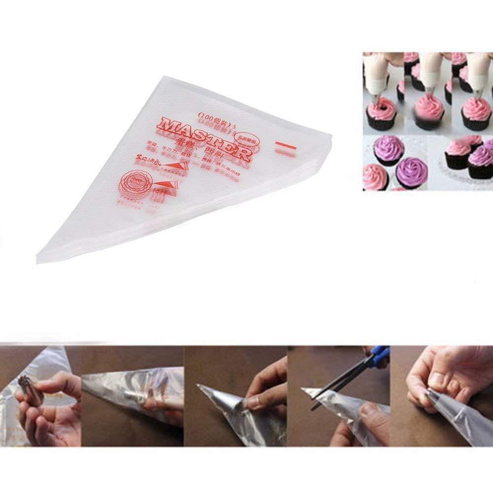 100 Pcs Disposable Pastry Bags - Icing Piping Bags for Cake & Cupcake Decorating gallery