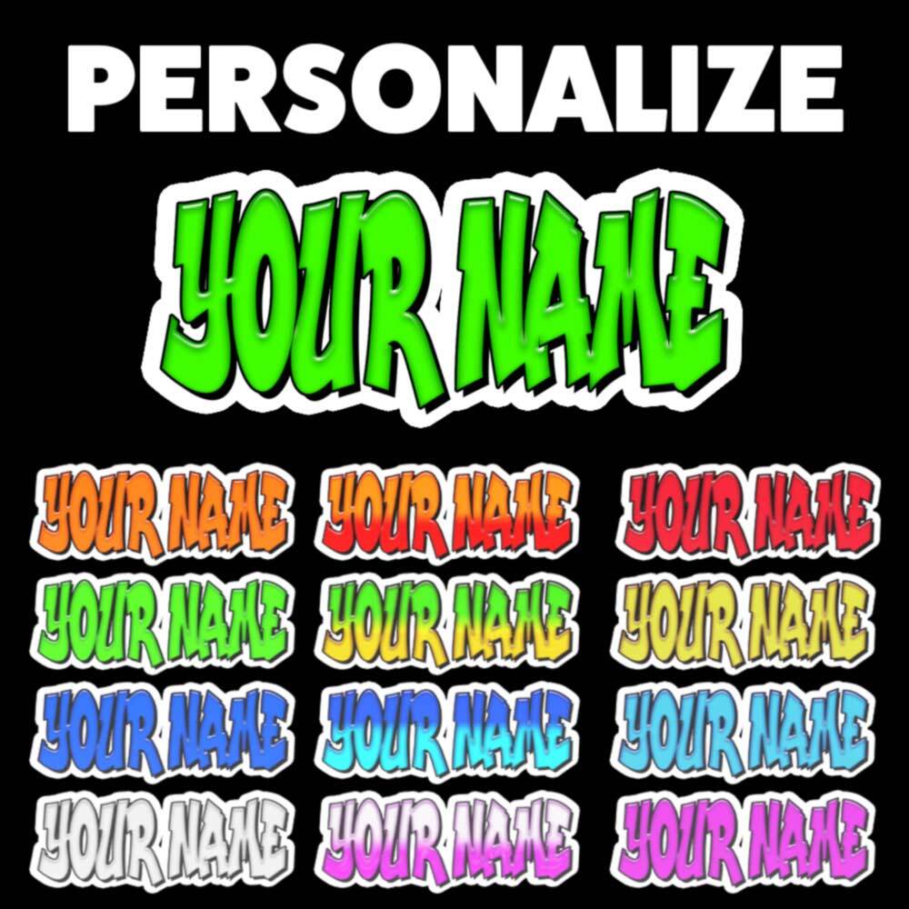 Custom Personalized Vinyl Graffiti Name Decal Sticker Car GREEN or YOUR CHOICE gallery