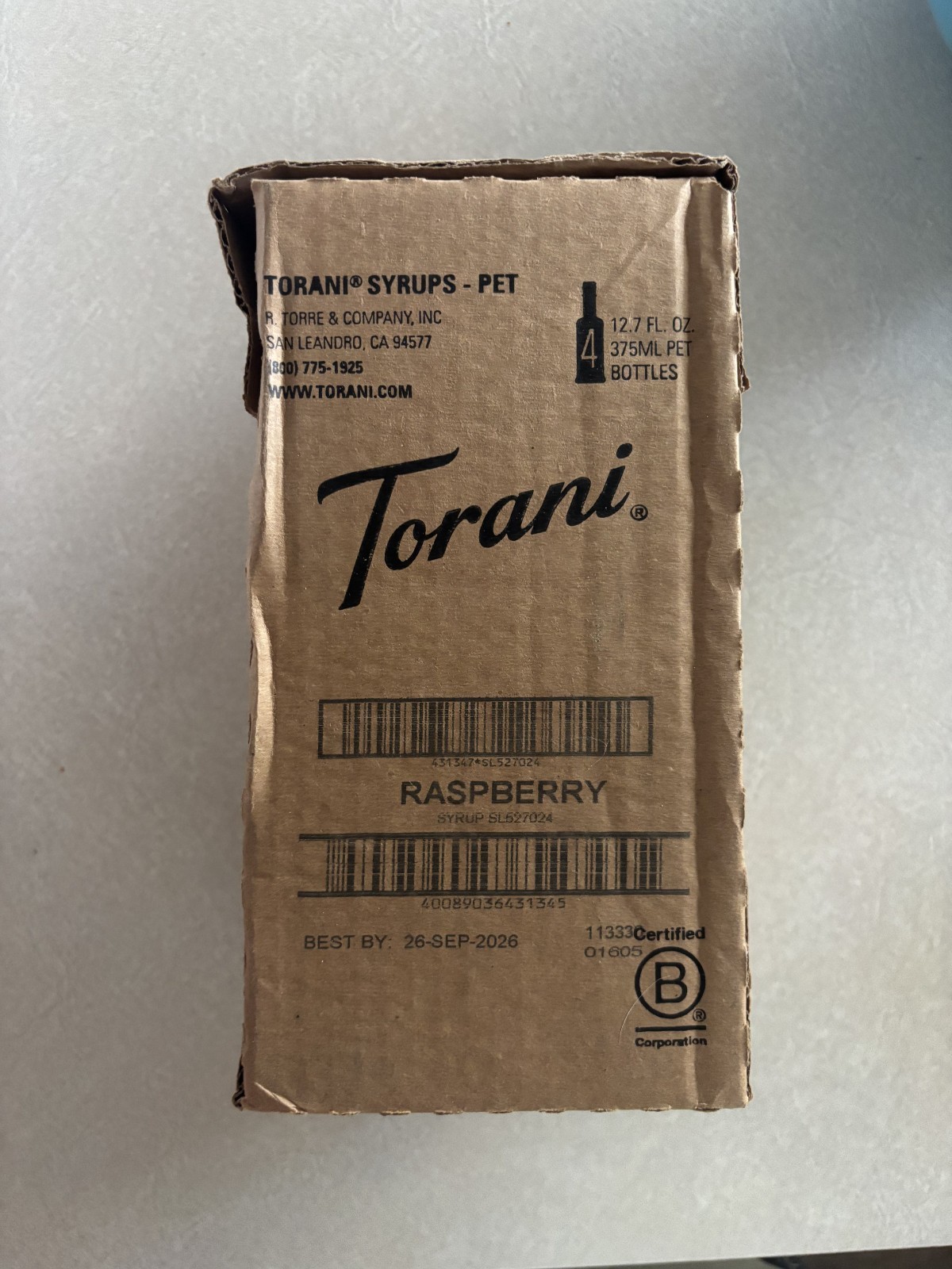 4 pack Torani Syrup Raspberry 12.7 Fl Oz gallery