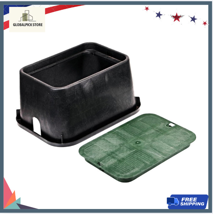 Jumbo Valve Box and Cover Irrigation Control Black Green Lid gallery