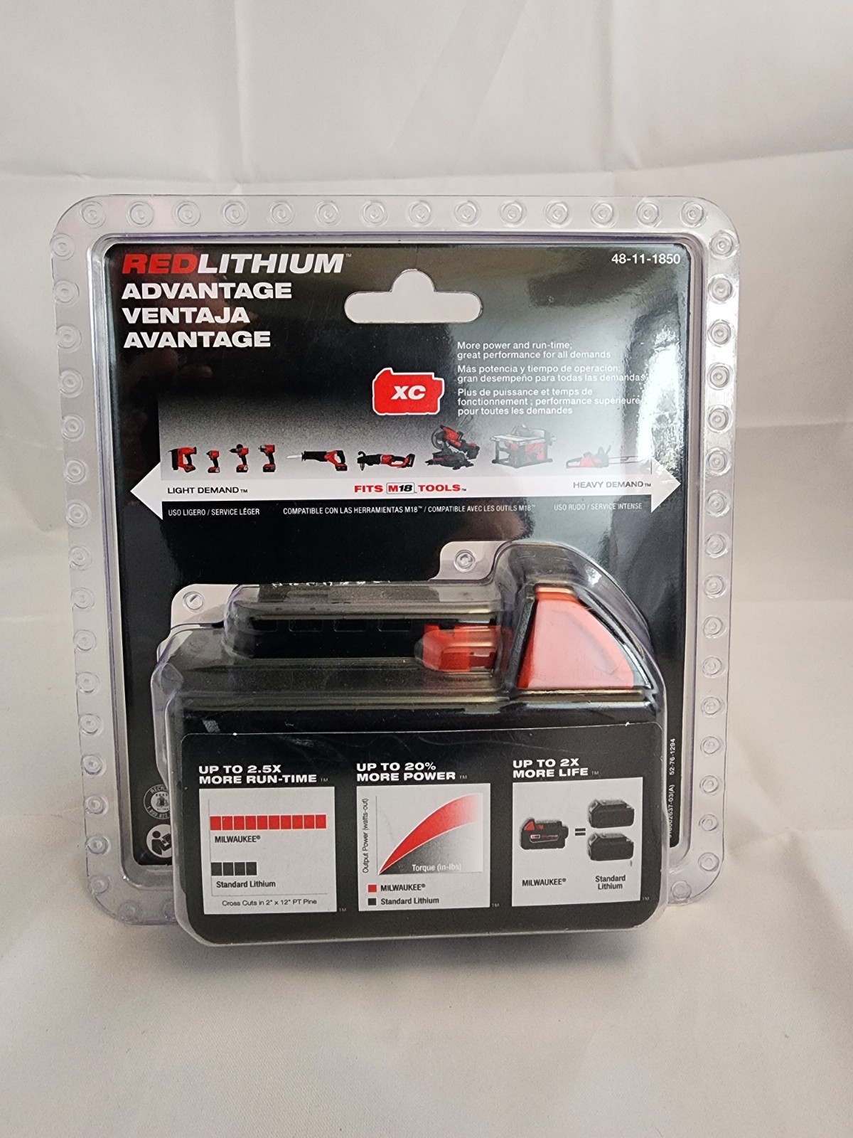 Milwaukee M18 Red Lithium Forge Power Tool Battery Model #48-11-1881 gallery