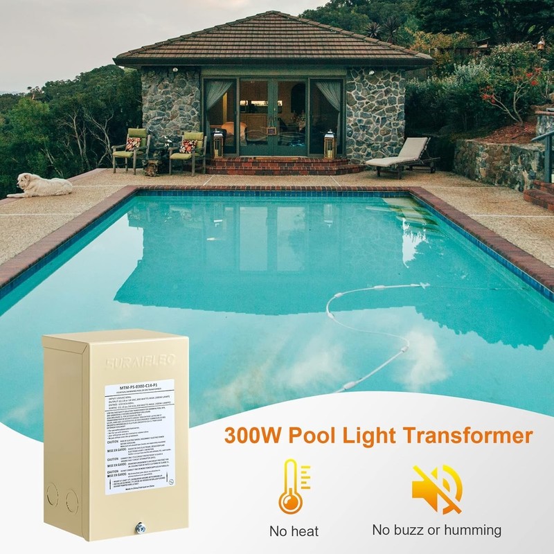 300W Low Voltage Pool Light Transformer, 120V AC to 12V/13V/14V AC gallery