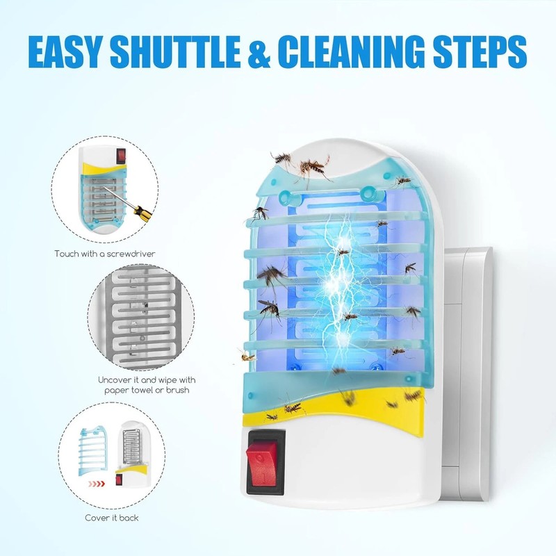 Electric Mosquito Killer Lamp Bug Insect Zapper Plug in LED Repellent Trap gallery