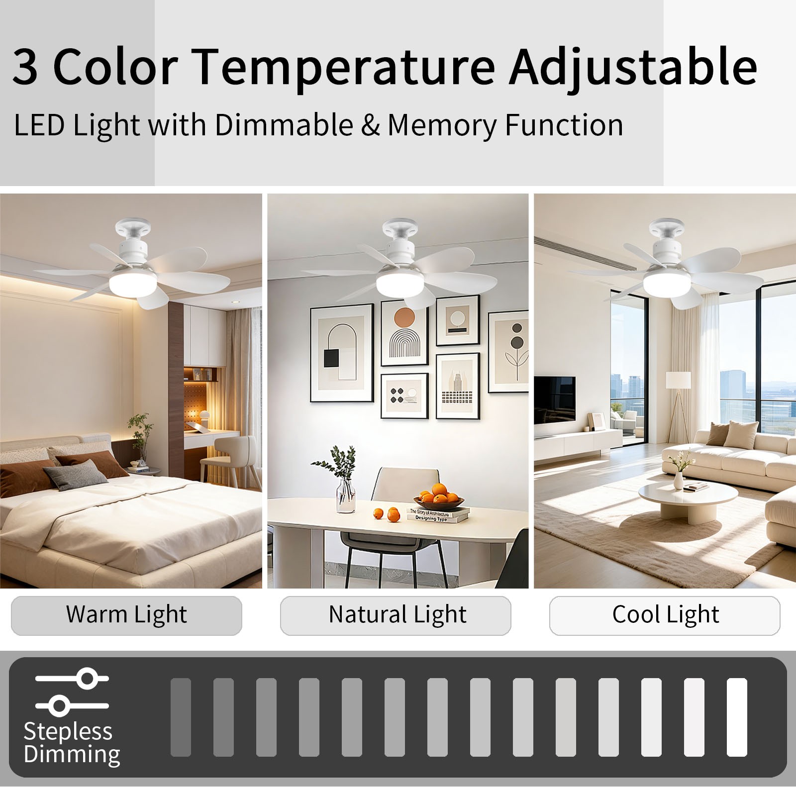 2-in-1 Socket Fan Light with Remote Screw in DC Ceiling Fans LED Light Bulb Fan gallery