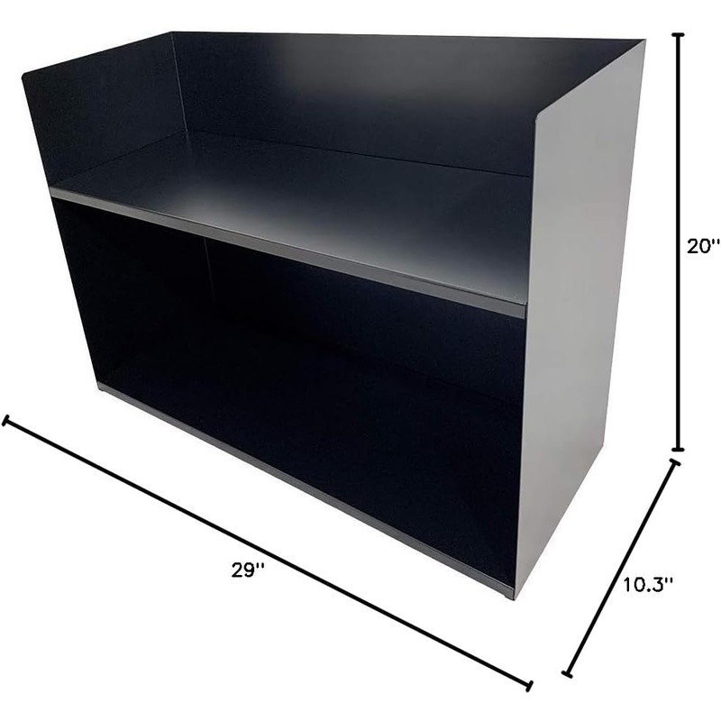 Durable 2 Tier Steel Book Shelf Portable Storage Home Office Study Room New gallery